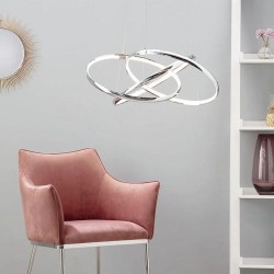 Sola LED Triple Ring Pendant Chrome