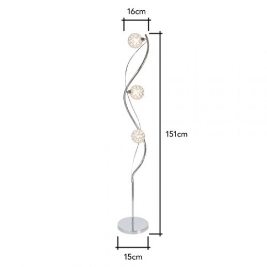 Orianna Floor Lamp Chrome