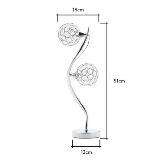 Orianna Table Lamp Chrome