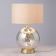 Metro Large Ball Table Lamp Champagne/Natural/Satin Brass