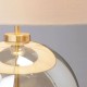 Metro Large Ball Table Lamp Champagne/Natural/Satin Brass
