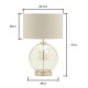 Metro Large Ball Table Lamp Champagne/Natural/Satin Brass