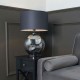 Metro Large Ball Table Lamp Smoke/Dark Grey/Black Nickel