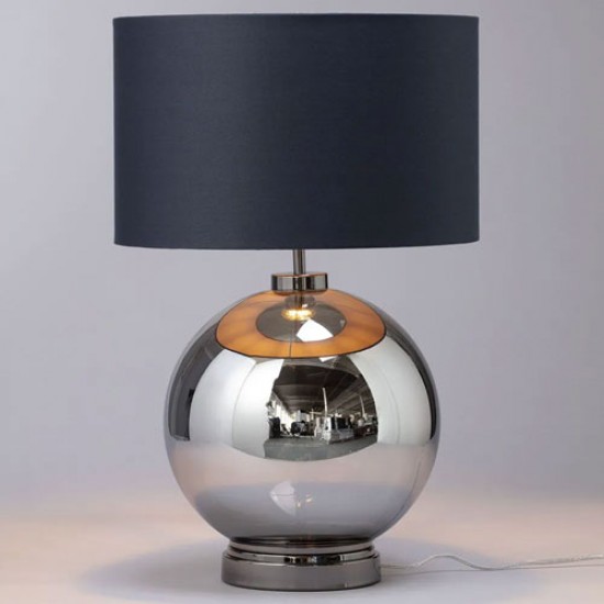 Metro Large Ball Table Lamp Smoke/Dark Grey/Black Nickel