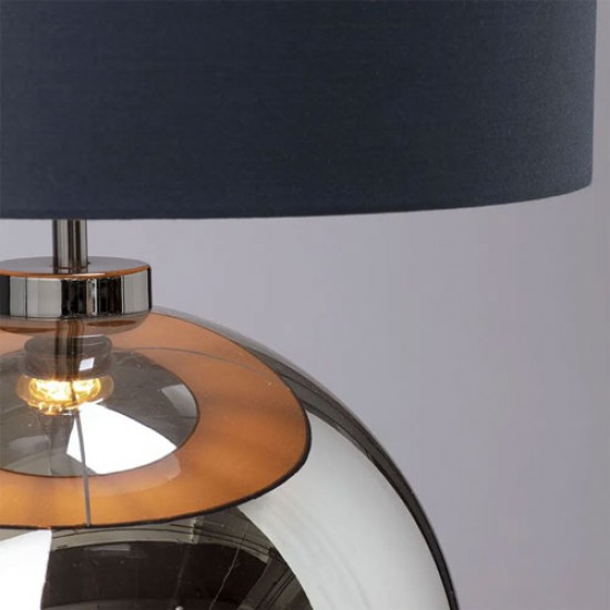 Metro Large Ball Table Lamp Smoke/Dark Grey/Black Nickel