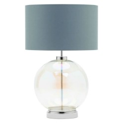 Metro Large Ball Table Lamp Iridescent/Mid Grey/Polished Nickel 