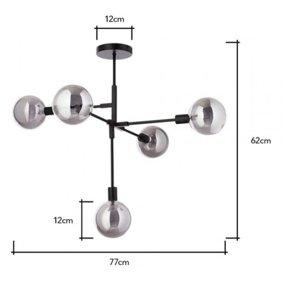 Hennock Pendant Satin Black