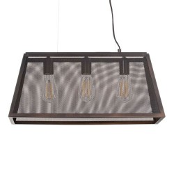 Mesh 3 Light Diner Pendant Antique Brass