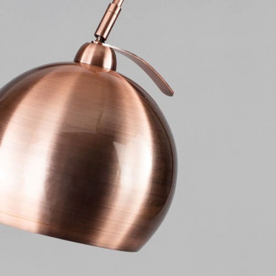Benson Curved Floor Lamp Copper