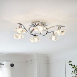 Bella 6 Light Flush Chrome