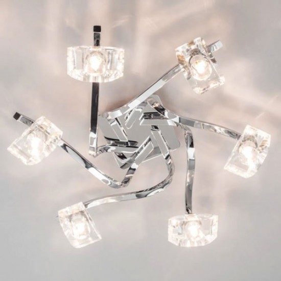 Bella 6 Light Flush Chrome