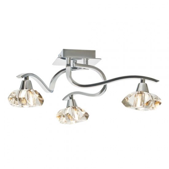 Bella 3 Light Flush Chrome