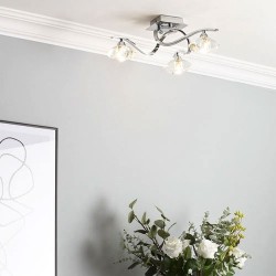 Bella 3 Light Flush Chrome