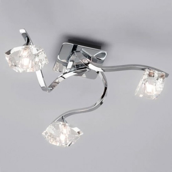 Bella 3 Light Flush Chrome