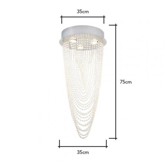 Valerie 3 Light Ceiling Light Chrome