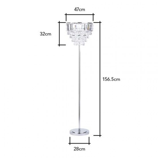 Paladina Floor Lamp Chrome