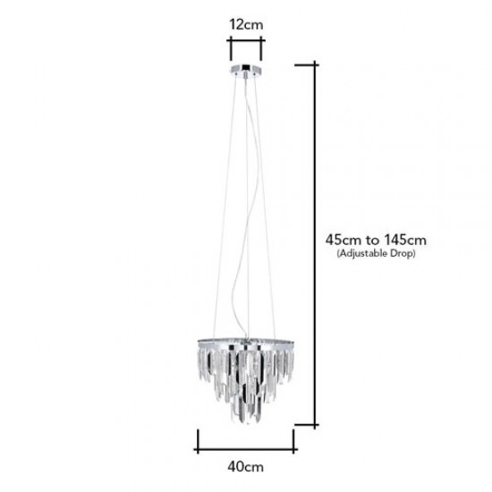Beekham Pendant Chrome