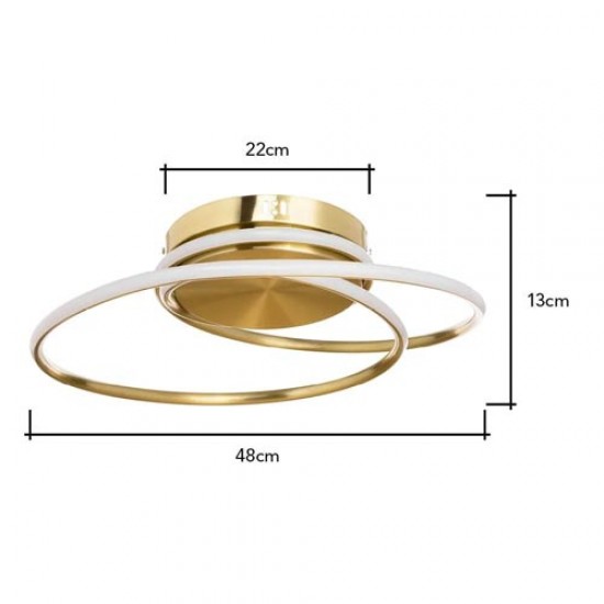 Pei LED Rings Flush Brass