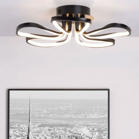 ALvar 5 Petals LED Flush Black