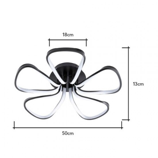 ALvar 5 Petals LED Flush Black