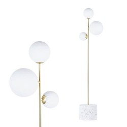 Forella Floor Lamp White/Brass