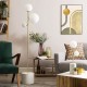 Forella Floor Lamp White/Brass