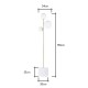 Forella Floor Lamp White/Brass