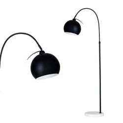 Benson Curved Floor Lamp Satin Black