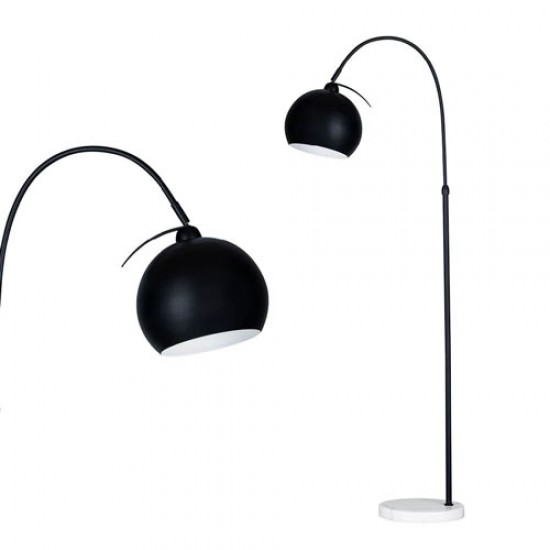 Benson Curved Floor Lamp Satin Black