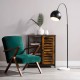 Benson Curved Floor Lamp Satin Black