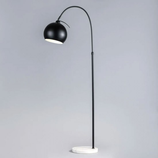 Benson Curved Floor Lamp Satin Black