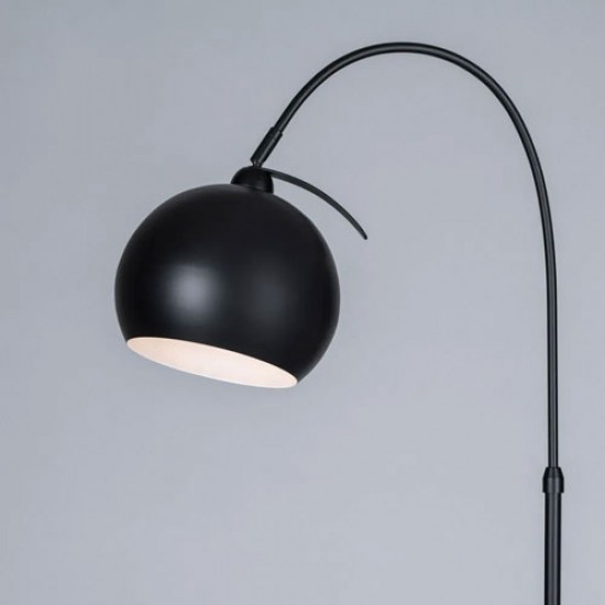 Benson Curved Floor Lamp Satin Black