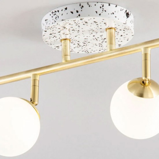Lott 4 Ball Spotlight Satin Brass