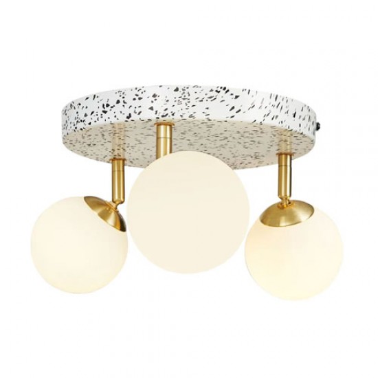 Lott 3 Ball Spotlight Satin Brass