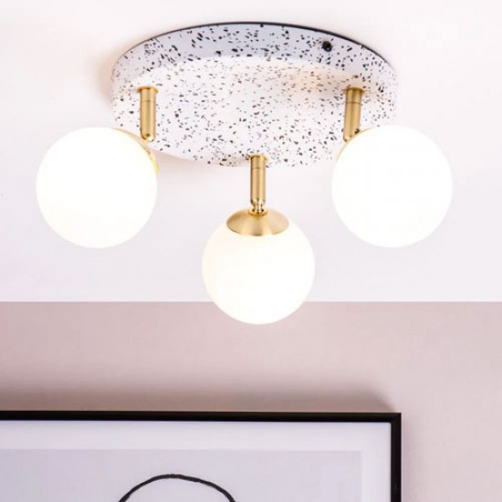 Lott 3 Ball Spotlight Satin Brass