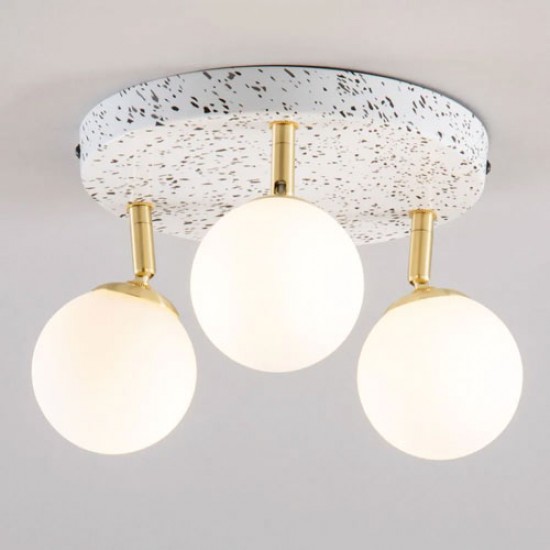 Lott 3 Ball Spotlight Satin Brass