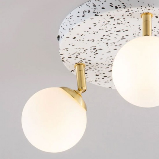 Lott 3 Ball Spotlight Satin Brass