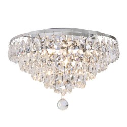 Elsa 40cm Crystal Diamond Flush Chrome