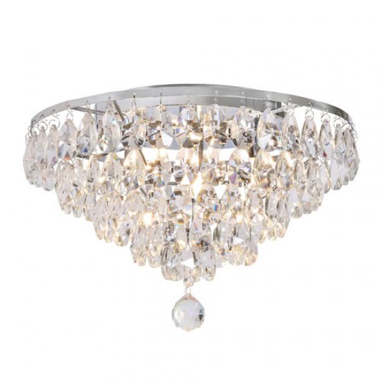 Elsa 40cm Crystal Diamond Flush Chrome