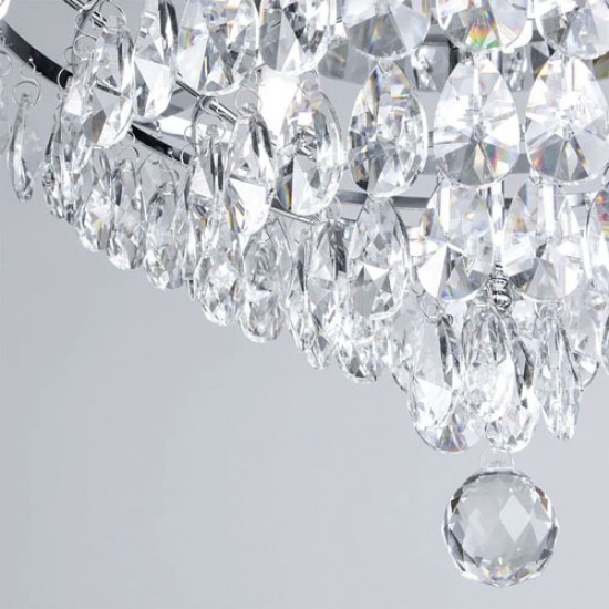 Elsa 40cm Crystal Diamond Flush Chrome