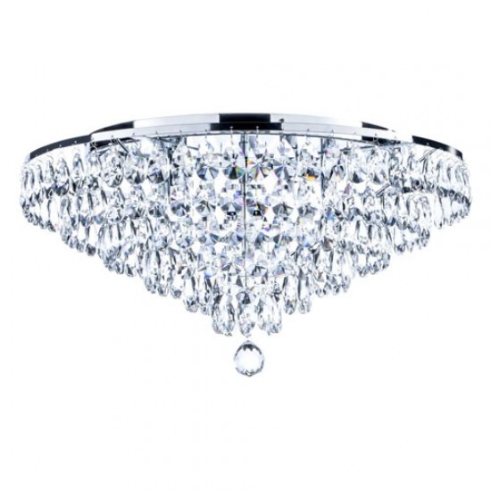 Elsa 55cm Crystal Diamond Flush Chrome