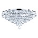 Elsa 55cm Crystal Diamond Flush Chrome