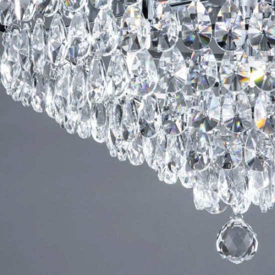 Elsa 55cm Crystal Diamond Flush Chrome
