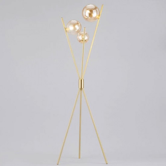 Lincoln Tripod Floor Lamp Satin Brass
