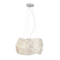 Cypress 5 Light Crystal Rings Pendant