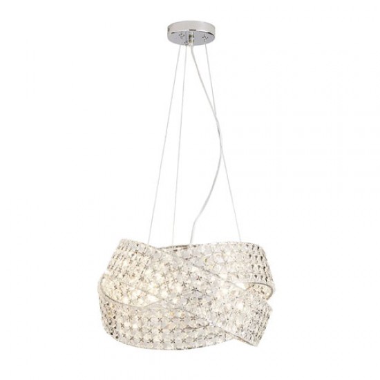 Cypress 5 Light Crystal Rings Pendant