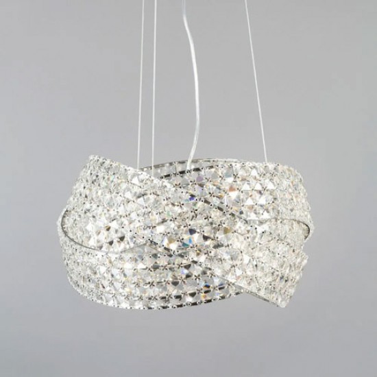 Cypress 5 Light Crystal Rings Pendant