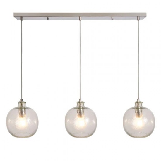 Alfie Bobble Glass Diner Polished Nickel