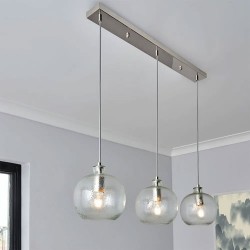 Alfie Bobble Glass Diner Polished Nickel