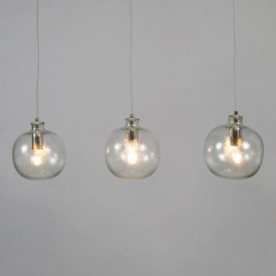 Alfie Bobble Glass Diner Polished Nickel